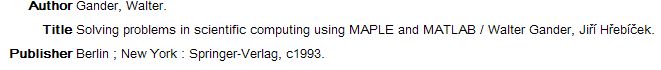 problem title/author on original catalogue
